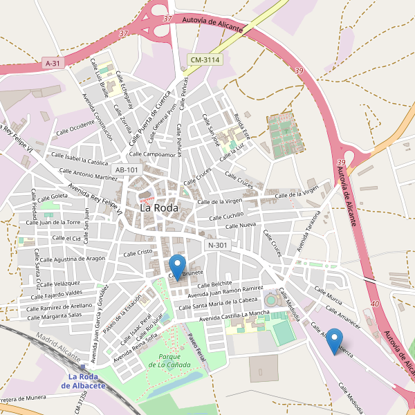 Thumbnail Mapa de supermercados en La Roda