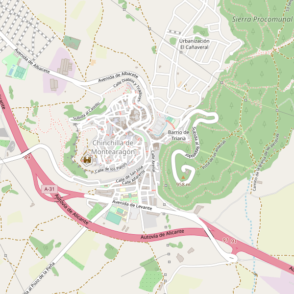 Mapa de taxi en Chinchilla de Montearagón Thumbnail