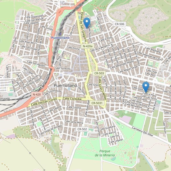 Thumbnail Mapa de teatros en Puertollano