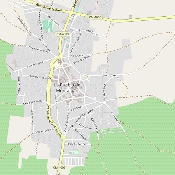 Mapa de vistas en La Puebla de Montalbán Thumbnail