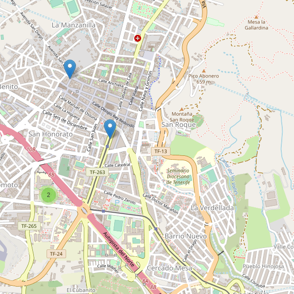 Mapa de aparcamientos-bicicletas en San Cristóbal de La Laguna Thumbnail