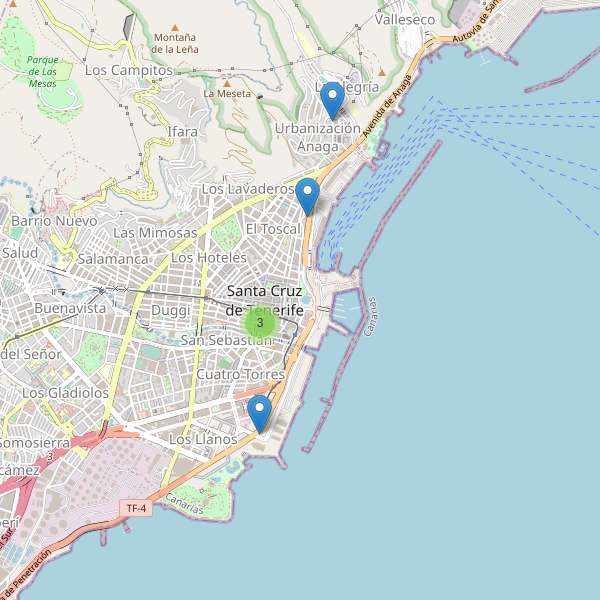 Mapa de aparcamientos-bicicletas en Santa Cruz de Tenerife Thumbnail