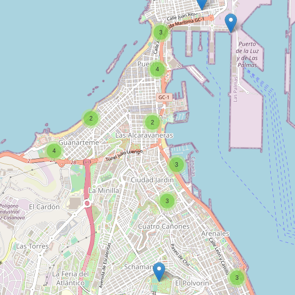 Mapa de aseos en Las Palmas de Gran Canaria Thumbnail