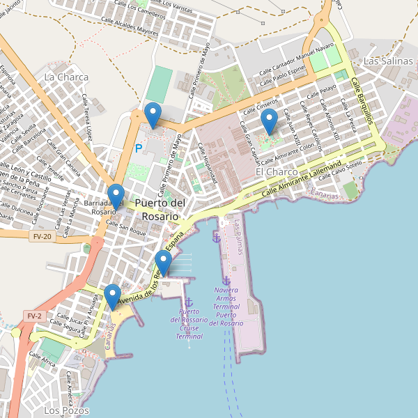 Mapa de aseos en Puerto del Rosario Thumbnail