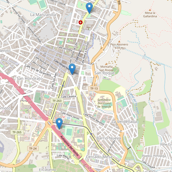 Mapa de aseos en San Cristóbal de La Laguna Thumbnail