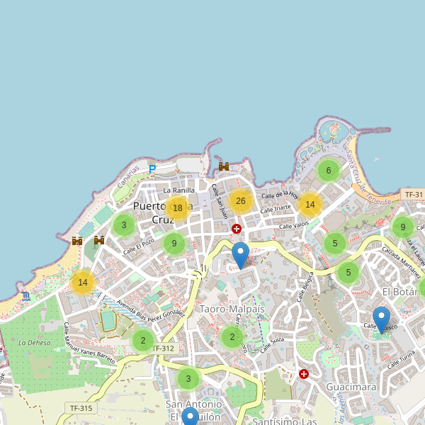 Mapa de bares en Puerto de la Cruz Thumbnail