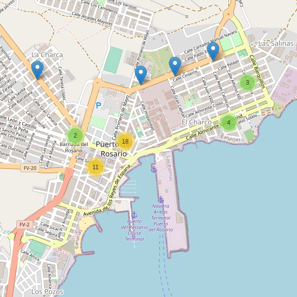 Mapa de bares en Puerto del Rosario Thumbnail