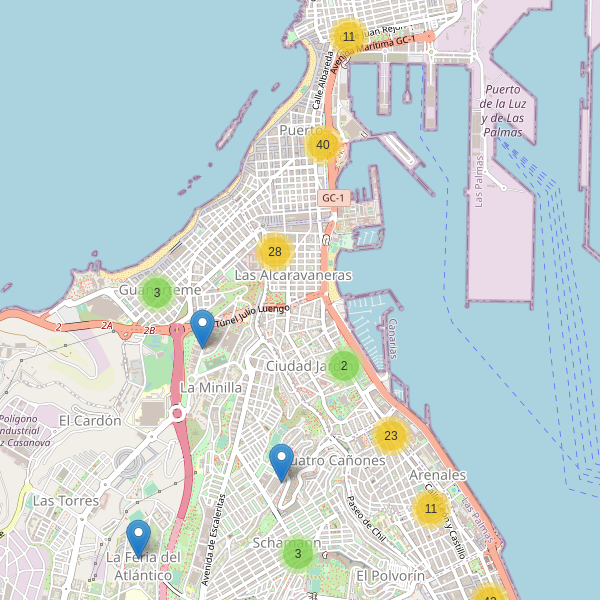 Mapa de cajeros-automaticos en Las Palmas de Gran Canaria Thumbnail
