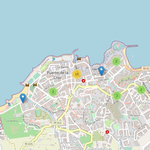 Mapa de cajeros-automaticos en Puerto de la Cruz Thumbnail