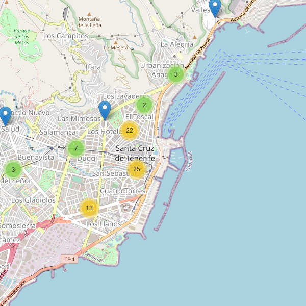 Mapa de cajeros-automaticos en Santa Cruz de Tenerife Thumbnail
