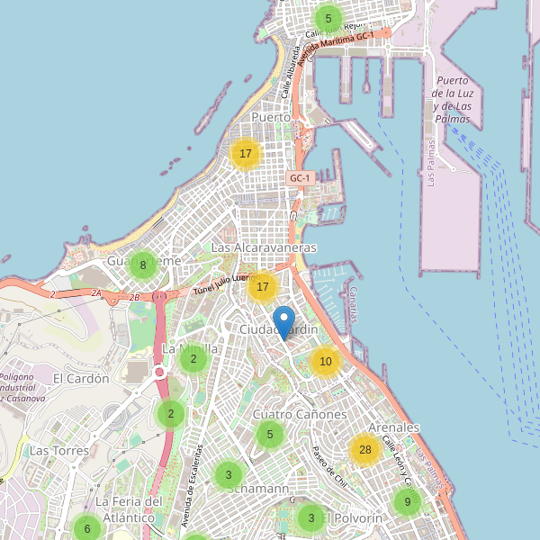 Mapa de escuelas en Las Palmas de Gran Canaria Thumbnail