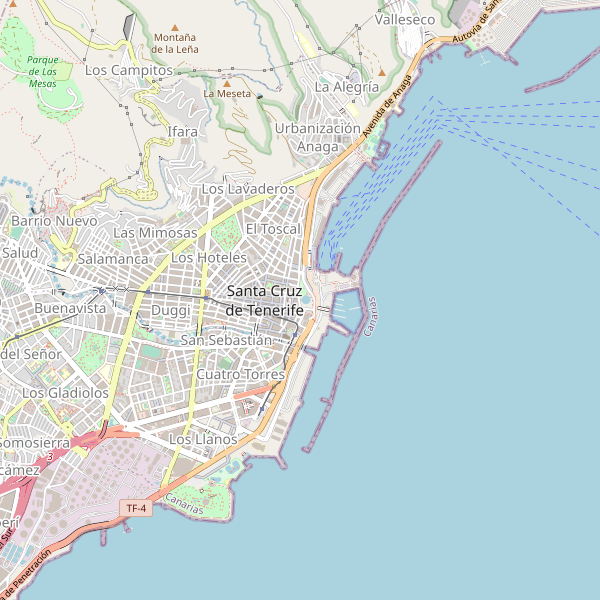 Mapa de estaciones en Santa Cruz de Tenerife Thumbnail
