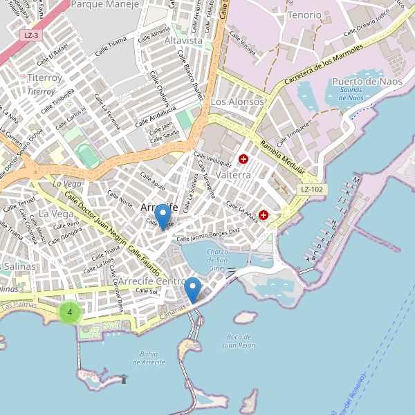 Thumbnail Mapa de hoteles en Arrecife