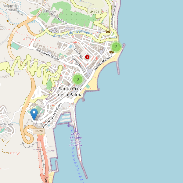 Thumbnail Mapa de hoteles en Santa Cruz de la Palma
