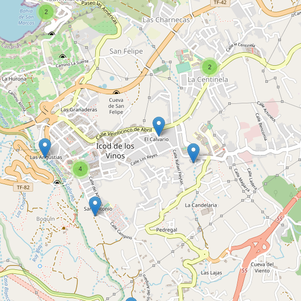 Mapa de iglesias en Icod de los Vinos Thumbnail
