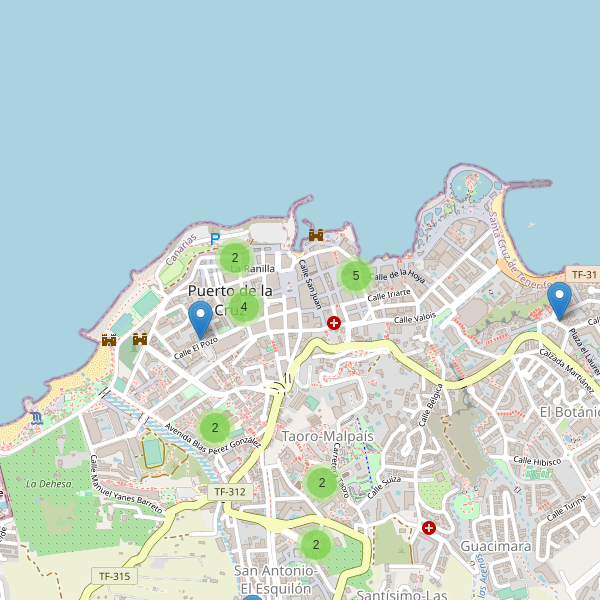 Mapa de iglesias en Puerto de la Cruz Thumbnail