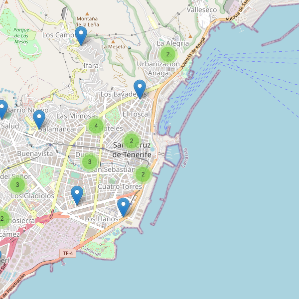 Mapa de iglesias en Santa Cruz de Tenerife Thumbnail