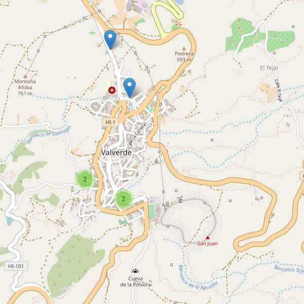 Mapa de iglesias en Valverde (TF) Thumbnail
