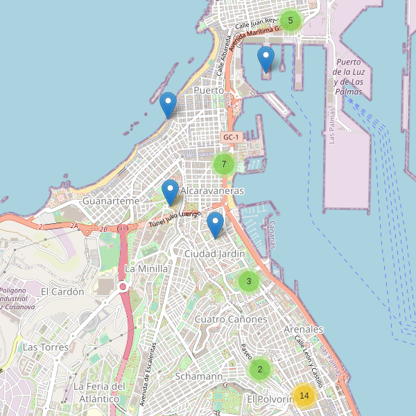 Mapa de monumentos en Las Palmas de Gran Canaria Thumbnail