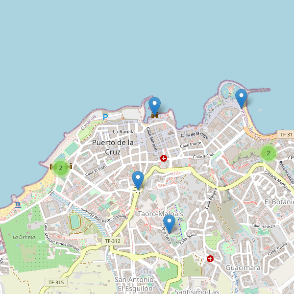 Mapa de monumentos en Puerto de la Cruz Thumbnail