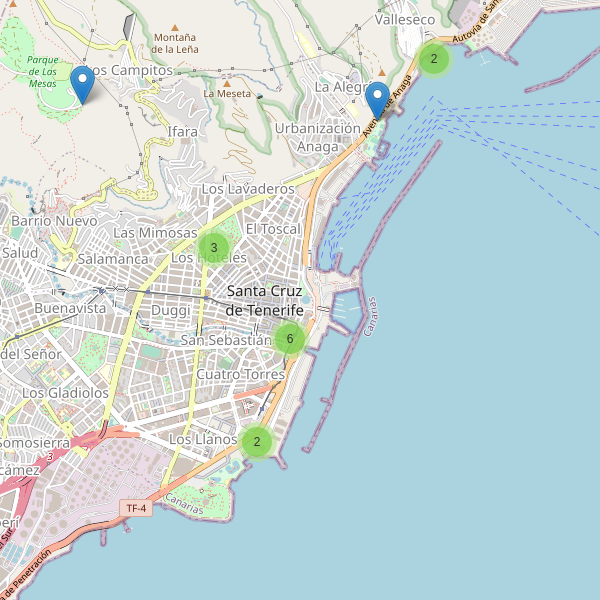 Mapa de monumentos en Santa Cruz de Tenerife Thumbnail