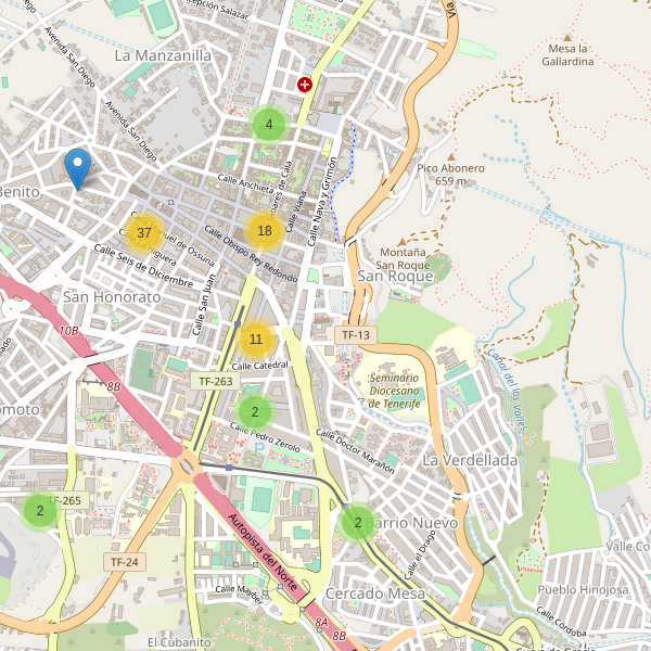 Thumbnail Mapa de restaurantes en San Cristóbal de La Laguna