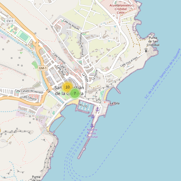 Thumbnail Mapa de restaurantes en San Sebastián de la Gomera