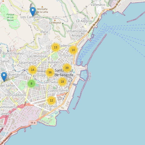 Thumbnail Mapa de restaurantes en Santa Cruz de Tenerife