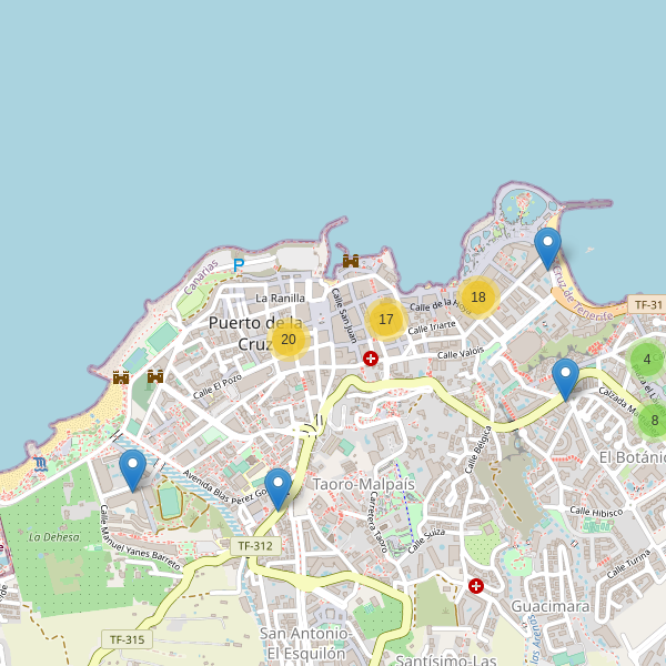 Mapa de ropa en Puerto de la Cruz Thumbnail