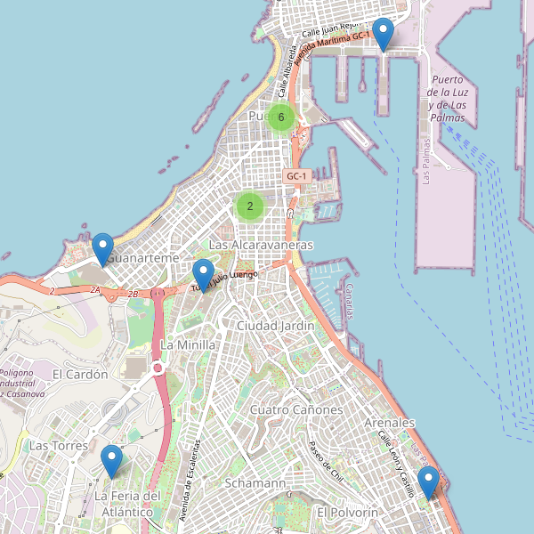 Mapa de taxi en Las Palmas de Gran Canaria Thumbnail