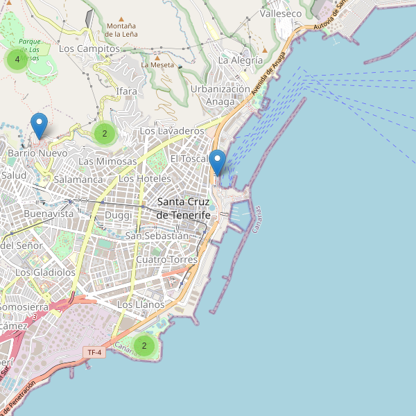 Mapa de vistas en Santa Cruz de Tenerife Thumbnail