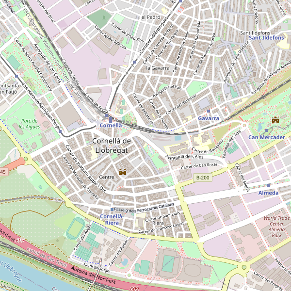 Thumbnail Mapa de Cornellà de Llobregat