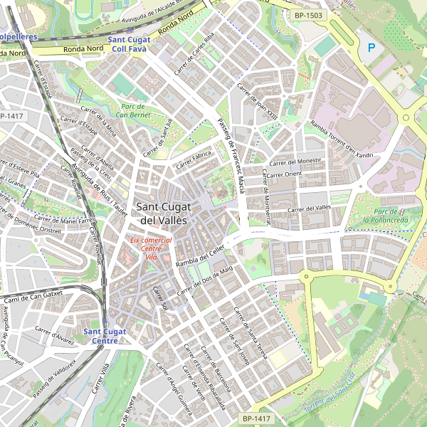 Thumbnail Mapa de Sant Cugat del Vallès