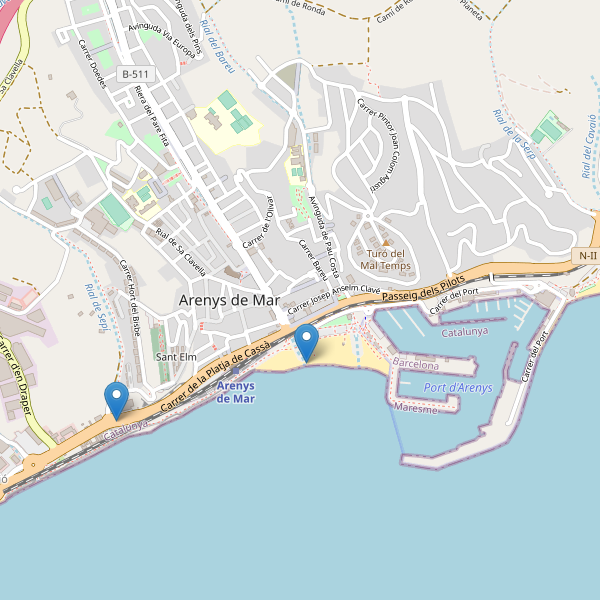 Mapa de aparcamientos-bicicletas en Arenys de Mar Thumbnail