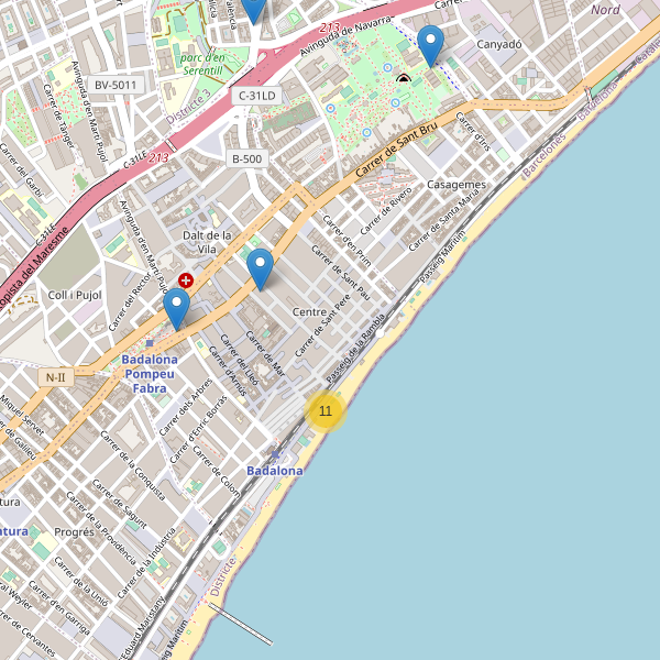 Mapa de aparcamientos-bicicletas en Badalona Thumbnail
