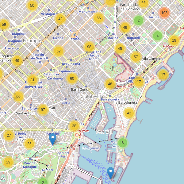 Mapa de aparcamientos-bicicletas en Barcelona Thumbnail