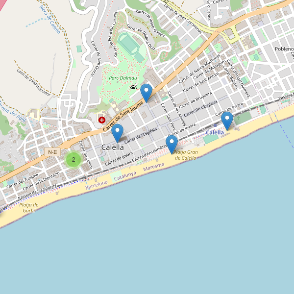 Mapa de aparcamientos-bicicletas en Calella Thumbnail