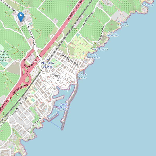Mapa de aparcamientos-bicicletas en l'Ametlla de Mar Thumbnail