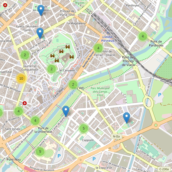 Mapa de aparcamientos-bicicletas en Lleida Thumbnail