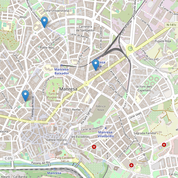 Mapa de aparcamientos-bicicletas en Manresa Thumbnail