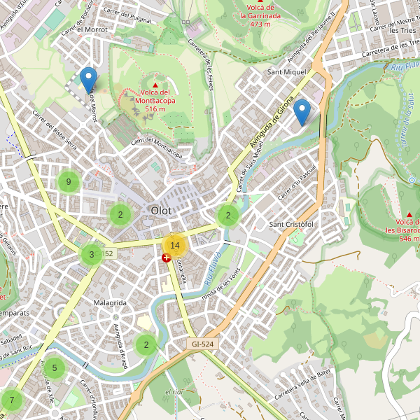 Mapa de aparcamientos-bicicletas en Olot Thumbnail