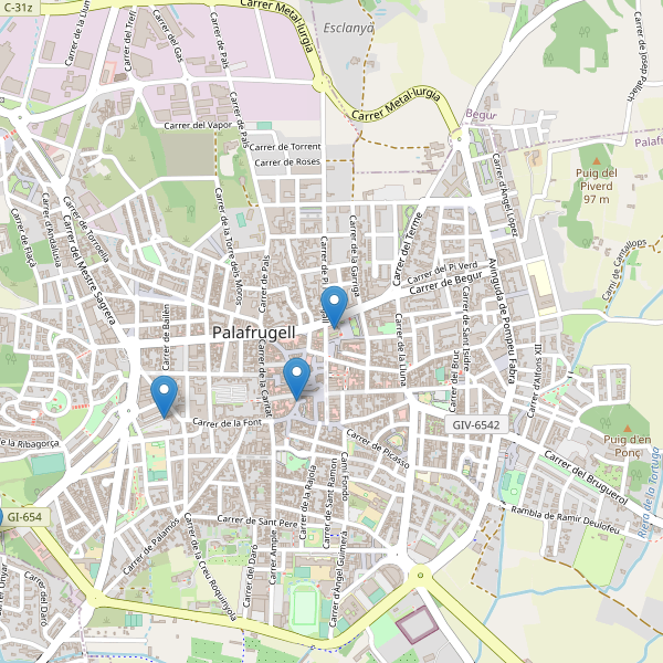 Mapa de aparcamientos-bicicletas en Palafrugell Thumbnail