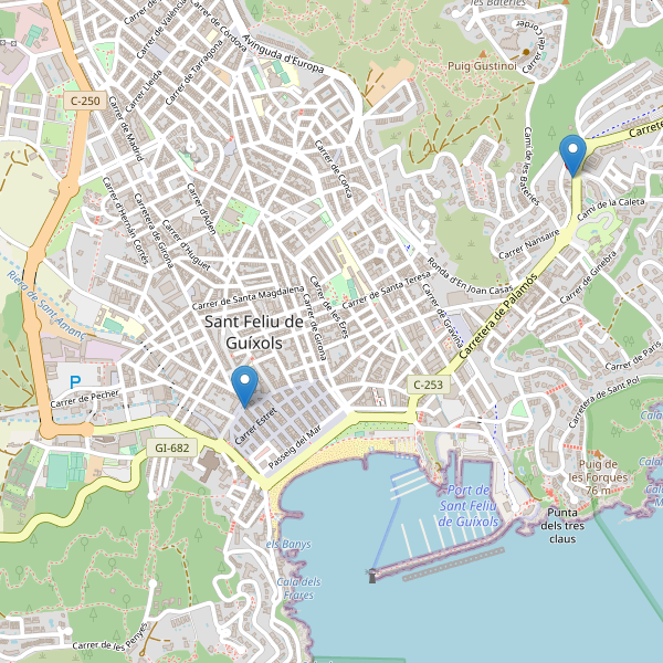 Mapa de aparcamientos-bicicletas en Sant Feliu de Guíxols Thumbnail