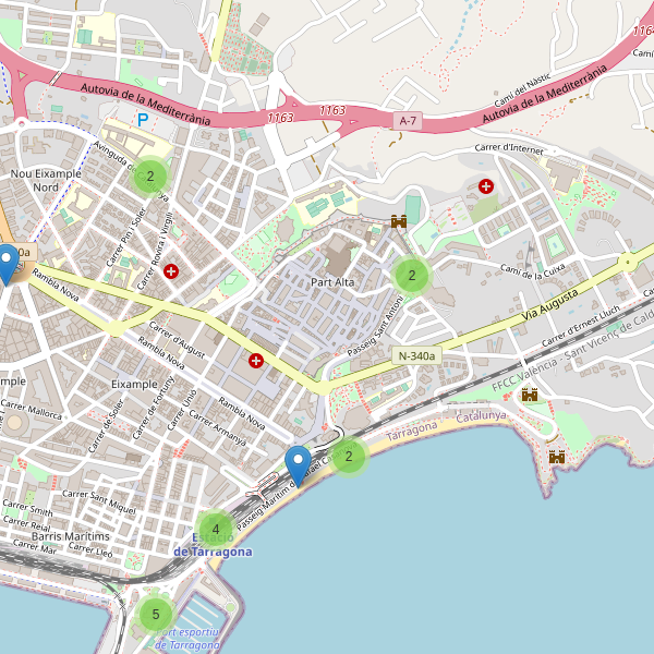 Mapa de aparcamientos-bicicletas en Tarragona Thumbnail