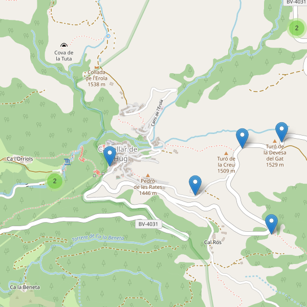 Mapa de aparcamientos en Castellar de n'Hug Thumbnail