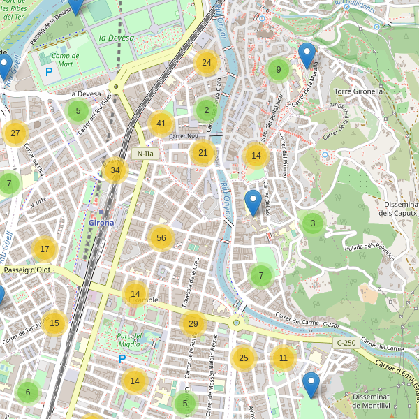 Thumbnail Mapa de aparcamientos en Girona