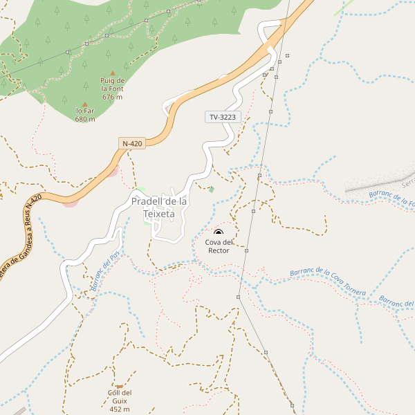 Mapa de aparcamientos en Pradell de la Teixeta Thumbnail