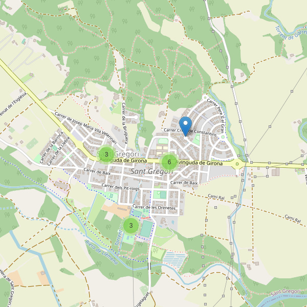 Mapa de aparcamientos en Sant Gregori Thumbnail