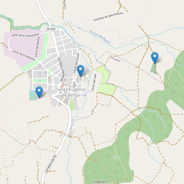 Mapa de aparcamientos en Santa Eugènia de Berga Thumbnail