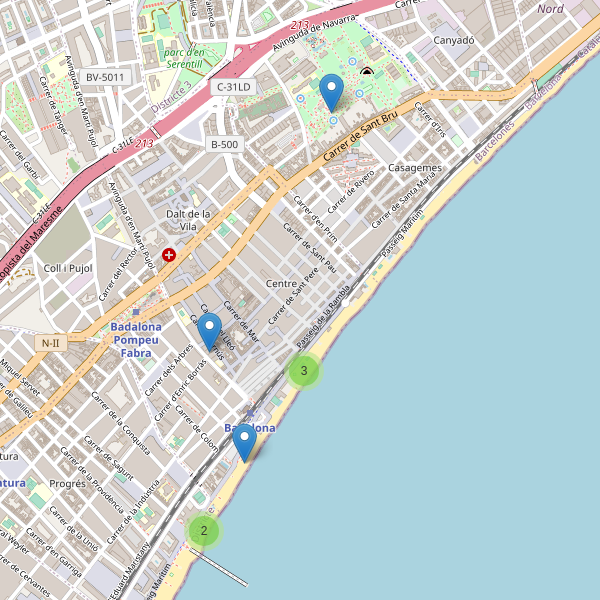 Mapa de aseos en Badalona Thumbnail